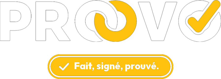 Proovo · Fait, signé, prouvé.